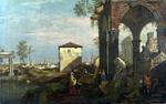 欧洲12-19世纪油画一_BELLOTTO, Bernardo - A Caprice Landscape with Ruins